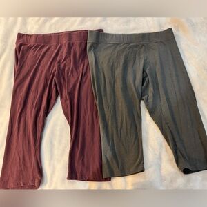 Two pair – Sonoma cropped length, cotton, athletic yoga pants, XXL